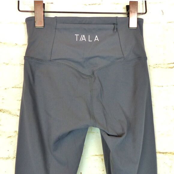 TALA SkinLuxe High Waisted Full Length Leggings Womens XS Reg Tornado Grey Zip - Picture 8 of 10